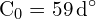 \[ \mathrm{ C_0 = 59 \, \text{d}^\circ}\]