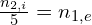 \frac{n_{2,i}}{5} = n_{1,e}