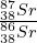 \frac{{_{38}^{87}}Sr}{{_{38}^{86}}Sr}