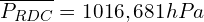 \overline{P_{RDC } }= 1016,681 hPa