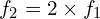 \[f_2=2 \times f_1\]